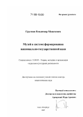 Грусман, Владимир Моисеевич. Музей в системе формирования национально-государственной идеи: дис. доктор педагогических наук: 13.00.05 - Теория, методика и организация социально-культурной деятельности. Санкт-Петербург. 2007. 386 с.