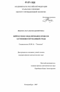 Якшина, Наталья Владимировна. Нейросетевое моделирование процессов загрязнения окружающей среды: дис. кандидат физико-математических наук: 03.00.16 - Экология. Екатеринбург. 2007. 148 с.