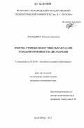 Доклад по теме Изучение и разработка очистки стоков от ионов тяжелых металлов 