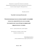 Ходячий Александр Евгеньевич. Оптимизация протокола компьютерной томографии челюстно-лицевой области для создания геометрических моделей при планировании хирургического лечения: дис. кандидат наук: 14.01.13 - Лучевая диагностика, лучевая терапия. ФГБУ «Национальный медицинский исследовательский центр радиологии» Министерства здравоохранения Российской Федерации. 2020. 169 с.