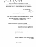 Героев, Алексей Витальевич. Организационно-экономические условия формирования технической базы в сельском хозяйстве: дис. кандидат экономических наук: 08.00.05 - Экономика и управление народным хозяйством: теория управления экономическими системами; макроэкономика; экономика, организация и управление предприятиями, отраслями, комплексами; управление инновациями; региональная экономика; логистика; экономика труда. Москва. 2005. 145 с.