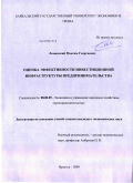 Ламанский, Максим Георгиевич. Оценка эффективности инвестиционной инфраструктуры предпринимательства: дис. кандидат экономических наук: 08.00.05 - Экономика и управление народным хозяйством: теория управления экономическими системами; макроэкономика; экономика, организация и управление предприятиями, отраслями, комплексами; управление инновациями; региональная экономика; логистика; экономика труда. Иркутск. 2009. 200 с.