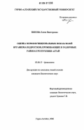 Попова, Елена Викторовна. Оценка морфофункциональных показателей организма подростков, проживающих в различных районах Республики Алтай: дис. кандидат биологических наук: 03.00.13 - Физиология. Горно-Алтайск. 2006. 148 с.