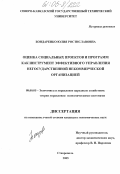 Бондаренко, Юлия Ростиславовна. Оценка социальных проектов и программ как инструмент эффективного управления негосударственной некоммерческой организацией: дис. кандидат экономических наук: 08.00.05 - Экономика и управление народным хозяйством: теория управления экономическими системами; макроэкономика; экономика, организация и управление предприятиями, отраслями, комплексами; управление инновациями; региональная экономика; логистика; экономика труда. Ставрополь. 2005. 194 с.
