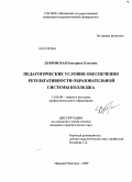 Дубровская, Екатерина Олеговна. Педагогические условия обеспечения результативности образовательной системы колледжа: дис. кандидат педагогических наук: 13.00.08 - Теория и методика профессионального образования. Нижний Новгород. 2009. 295 с.