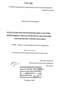 Матушак, Алла Федоровна.. Педагогическое прогнозирование в системе непрерывного педагогического образования: методология, теория, практика: дис. доктор педагогических наук: 13.00.08 - Теория и методика профессионального образования. Челябинск. 2006. 380 с.