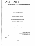 Харин, Александр Геннадиевич. Перспективы развития экономической инфраструктуры Калининградской области: дис. кандидат экономических наук: 08.00.05 - Экономика и управление народным хозяйством: теория управления экономическими системами; макроэкономика; экономика, организация и управление предприятиями, отраслями, комплексами; управление инновациями; региональная экономика; логистика; экономика труда. Калининград. 1998. 130 с.