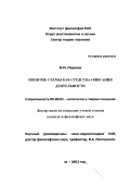 Морозов, Федор Михайлович. Понятие схемы как средства описания деятельности: дис. кандидат философских наук: 09.00.01 - Онтология и теория познания. Москва. 2003. 184 с.