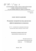 Вакин, Виктор Вадимович. Построение экспертной системы диагностики дефектов вращающихся механизмов: дис. кандидат физико-математических наук: 05.13.11 - Математическое и программное обеспечение вычислительных машин, комплексов и компьютерных сетей. Москва. 2000. 183 с.