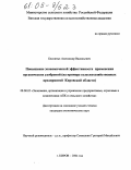 Беспятых, Александр Васильевич. Повышение экономической эффективности применения органических удобрений: На примере сельскохозяйственных предприятий Кировской области: дис. кандидат экономических наук: 08.00.05 - Экономика и управление народным хозяйством: теория управления экономическими системами; макроэкономика; экономика, организация и управление предприятиями, отраслями, комплексами; управление инновациями; региональная экономика; логистика; экономика труда. Киров. 2004. 294 с.
