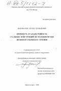 Шаповалов, Эдуард Леонидович. Прочность и хладостойкость стальных конструкций из холодногнутых профилей открытого сечения: дис. кандидат технических наук: 05.23.01 - Строительные конструкции, здания и сооружения. Магнитогорск. 1999. 198 с.