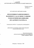 Муханин, Виталий Николаевич. Продуктивность интенсивного яблоневого сада в связи с разными технологиями выращивания посадочного материала: дис. кандидат сельскохозяйственных наук: 06.01.07 - Плодоводство, виноградарство. Мичуринск-Наукоград. 2006. 140 с.