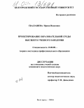 Палашева, Ирина Ивановна. Проектирование образовательной среды высшего учебного заведения: дис. кандидат педагогических наук: 13.00.08 - Теория и методика профессионального образования. Белгород. 2003. 210 с.