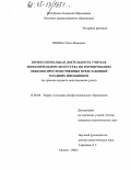 Пекина, Ольга Ивановна. Профессиональная деятельность учителя изобразительного искусства по формированию объемно-пространственных представлений младших школьников: На примере игрового моделирования урока: дис. кандидат педагогических наук: 13.00.08 - Теория и методика профессионального образования. Москва. 2005. 288 с.