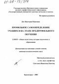 Лях, Виктория Ивановна. Профильное самоопределение учащихся на этапе предпрофильного обучения: дис. кандидат педагогических наук: 13.00.01 - Общая педагогика, история педагогики и образования. Красноярск. 2005. 216 с.