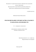 Лайпанова Халимат Магаметовна. Прогнозирование и профилактика родового травматизма промежности: дис. кандидат наук: 00.00.00 - Другие cпециальности. ФГБОУ ВО «Волгоградский государственный медицинский университет» Министерства здравоохранения Российской Федерации. 2025. 106 с.