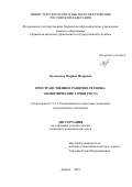 Кузьменко Марина Игоревна. Пространственное развитие региона: экономические точки роста: дис. кандидат наук: 00.00.00 - Другие cпециальности. ФГБОУ ВО «Донецкая академия управления и государственной службы». 2025. 217 с.