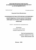 Бузурная, Елена Михайловна. Ранняя диагностика септических осложнений у новорожденных после реконструктивных операций на органах грудной и брюшной полостей: дис. кандидат медицинских наук: 14.00.37 - Анестезиология и реаниматология. Москва. 2004. 105 с.