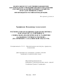 Трофимов Владимир Алексеевич. «Региональная национальная политика как фактор устойчивого социально-политического развития Дальневосточного региона (на примере Сахалинской области)»: дис. кандидат наук: 00.00.00 - Другие cпециальности. «Российская академия народного хозяйства и государственной службы при Президенте Российской Федерации». 2026. 200 с.