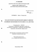 Скрябина, Ирина Валерьевна. Роль потребительской кооперации в развитии семейной экономики Республики Саха (Якутия): дис. кандидат экономических наук: 08.00.05 - Экономика и управление народным хозяйством: теория управления экономическими системами; макроэкономика; экономика, организация и управление предприятиями, отраслями, комплексами; управление инновациями; региональная экономика; логистика; экономика труда. Новосибирск. 2006. 190 с.