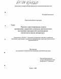 Капитонова, Юлия Сергеевна. Рыночно-ориентированная модель организации управления основным производством: На примере предприятий, производящих газоиспользующую аппаратуру: дис. кандидат экономических наук: 08.00.05 - Экономика и управление народным хозяйством: теория управления экономическими системами; макроэкономика; экономика, организация и управление предприятиями, отраслями, комплексами; управление инновациями; региональная экономика; логистика; экономика труда. Казань. 2003. 147 с.