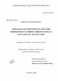 Бабкова, Валерия Юрьевна. Социальная и хозяйственная адаптация меннонитов к условиям Северного Кавказа в 60-е годы XIX - начале XX вв.: дис. кандидат исторических наук: 07.00.02 - Отечественная история. Ставрополь. 2008. 263 с.