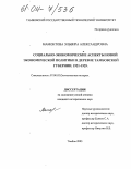 Мамонтова, Эльвира Александровна. Социально-экономические аспекты новой экономической политики в деревне Тамбовской губернии: 1921-1929 гг.: дис. кандидат исторических наук: 07.00.02 - Отечественная история. Тамбов. 2004. 245 с.