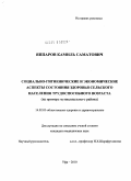 Яппаров, Камиль Саматович. Социально-гигиенические и экономические аспекты состояния здоровья сельского населения трудоспособного возраста (на примере муниципального района): дис. кандидат медицинских наук: 14.02.03 - Общественное здоровье и здравоохранение. Москва. 2010. 164 с.