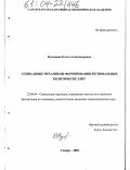 Кузнецова, Ольга Александровна. Социальные механизмы формирования региональных политических элит: дис. кандидат социологических наук: 22.00.04 - Социальная структура, социальные институты и процессы. Самара. 2004. 187 с.