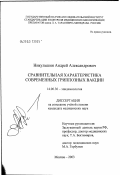 Никульшин, Андрей Александрович. Сравнительная характеристика современных гриппозных вакцин: дис. кандидат медицинских наук: 14.00.30 - Эпидемиология. Москва. 2003. 160 с.