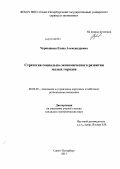 Чернышева, Елена Александровна. Стратегия социально-экономического развития малых городов: дис. кандидат наук: 08.00.05 - Экономика и управление народным хозяйством: теория управления экономическими системами; макроэкономика; экономика, организация и управление предприятиями, отраслями, комплексами; управление инновациями; региональная экономика; логистика; экономика труда. Санкт-Петербург. 2013. 180 с.