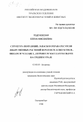 Подгаевская, Елена Николаевна. Структура популяций, запасы и охрана ресурсов лекарственных растений Bupleurum aureum Fisch., Origanum vulgare L. Hypericum maculatum Grantz на Среднем Урале: дис. кандидат биологических наук: 03.00.08 - Зоология. Екатеринбург. 1998. 160 с.