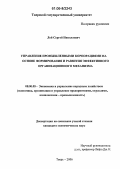 Лой, Сергей Николаевич. Управление промышленными корпорациями на основе формирования и развития эффективного организационного механизма: дис. кандидат экономических наук: 08.00.05 - Экономика и управление народным хозяйством: теория управления экономическими системами; макроэкономика; экономика, организация и управление предприятиями, отраслями, комплексами; управление инновациями; региональная экономика; логистика; экономика труда. Тверь. 2006. 192 с.