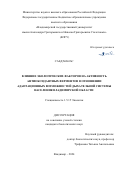 Саед Манас. Влияние экологических факторов на активность антиоксидантных ферментов в отношении адаптационных возможностей дыхательной системы населения Владимирской области: дис. кандидат наук: 00.00.00 - Другие cпециальности. ФГАОУ ВО «Российский университет дружбы народов имени Патриса Лумумбы». 2024. 167 с.