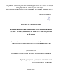 Мокин Артем Сергеевич. Влияние кормовых добавок фитопребиотического состава на продуктивность кур-несушек и цыплят-бройлеров: дис. кандидат наук: 00.00.00 - Другие cпециальности. ФГБОУ ВО «Томский государственный университет систем управления и радиоэлектроники». 2025. 151 с.