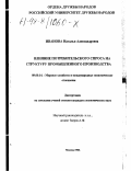 Иванова, Наталья Александровна. Влияние потребительского спроса на структуру промышленного производства: дис. кандидат экономических наук: 08.00.14 - Мировая экономика. Москва. 1998. 177 с.