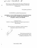 Баликоев, Асламбек Владимирович. Влияние структурированной учебной среды на мотивацию учения школьников среднего звена обучения: дис. кандидат педагогических наук: 13.00.01 - Общая педагогика, история педагогики и образования. Новосибирск. 2002. 190 с.