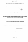 Богуславская, Ксения Юрьевна. Взаимодействие норм права и норм морали в правовом регулировании трудовых отношений: дис. кандидат юридических наук: 12.00.05 - Трудовое право; право социального обеспечения. Барнаул. 2006. 174 с.