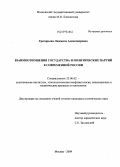 Курсовая работа: Политические партии и партийные системы