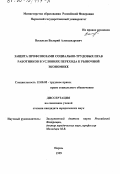 Васильев, Валерий Александрович. Защита профсоюзами социально-трудовых прав работников в условиях перехода к рыночной экономике: дис. кандидат юридических наук: 12.00.05 - Трудовое право; право социального обеспечения. Пермь. 1999. 166 с.