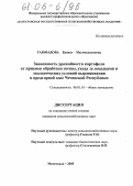 Гаммадова, Баянат Магомедхановна. Зависимость урожайности картофеля от приемов обработки почвы, ухода за посадками и экологических условий выращивания в Предгорной зоне Чеченской Республики: дис. кандидат сельскохозяйственных наук: 06.01.01 - Общее земледелие. Махачкала. 2005. 187 с.